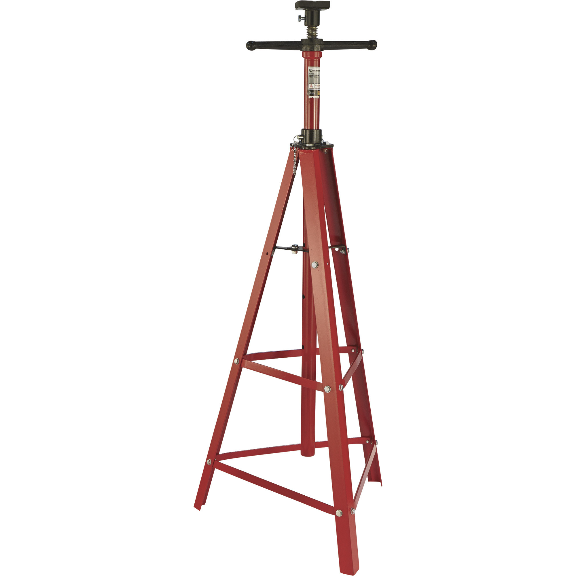 Strongway Tripod Hoist Jack Stand, 2-Ton Capacity, 48.75in.–80.5in. Lift Range, Under Hoist Stand